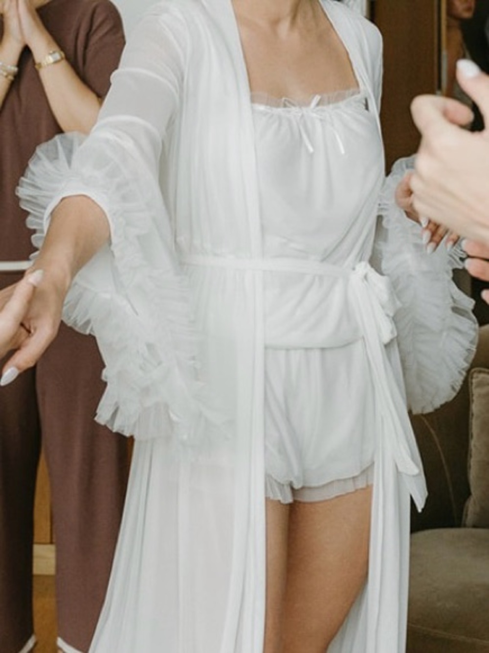 Jay Kay Braids and Bridal Morning of Wedding outfit and robe